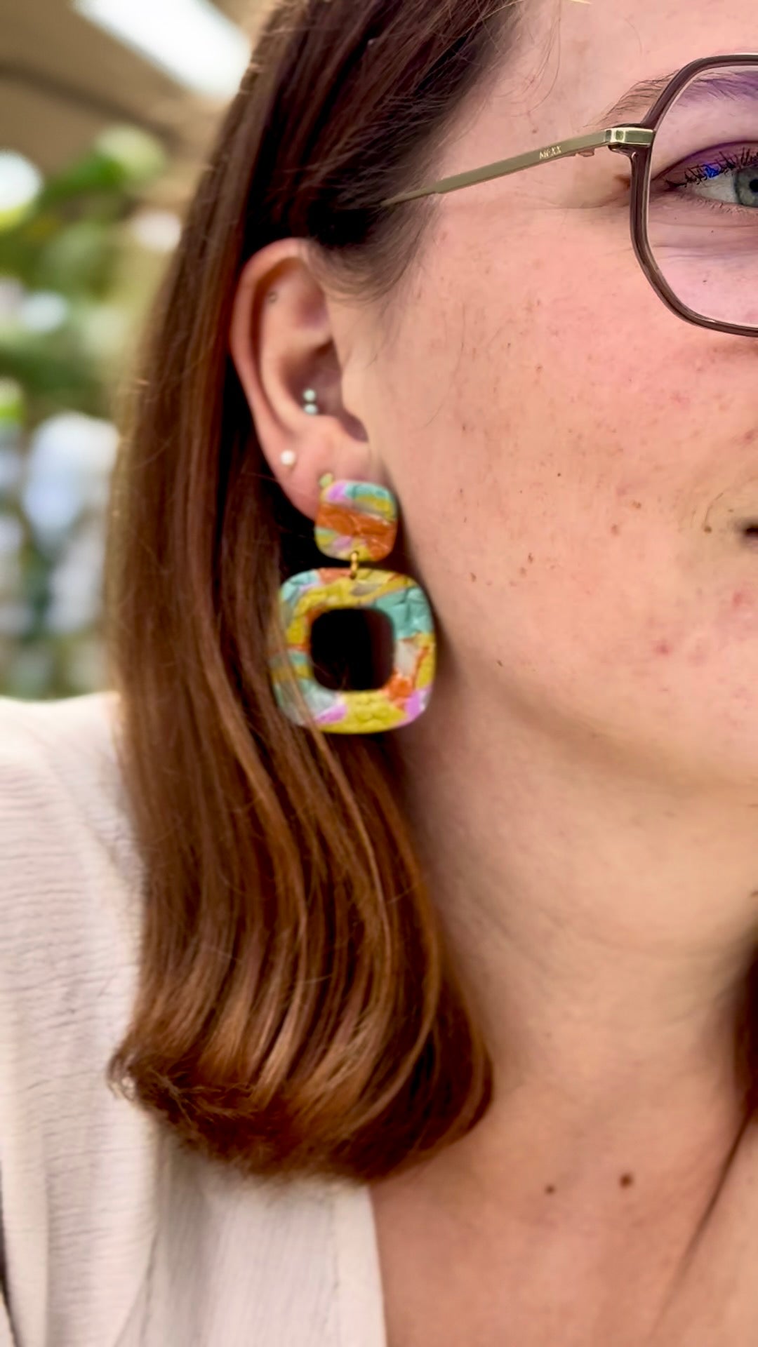 Kaleidoscope Dreams Collection | Statement Ohrringe aus Polymer Clay | Bunt | Geschenkidee