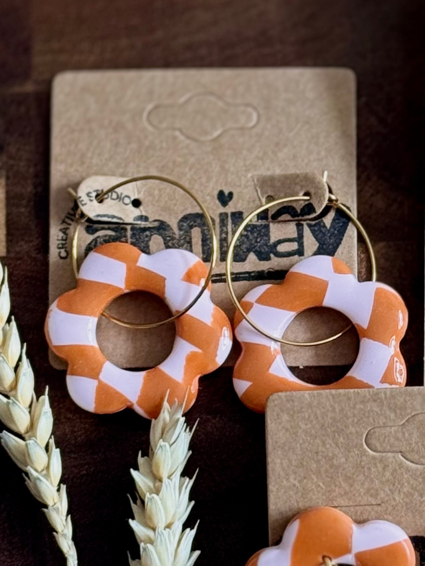 Desert Rose Collection | Handgemachte Statement Ohrringe | Terracotta & Rosa | Polymer Clay | Unikate