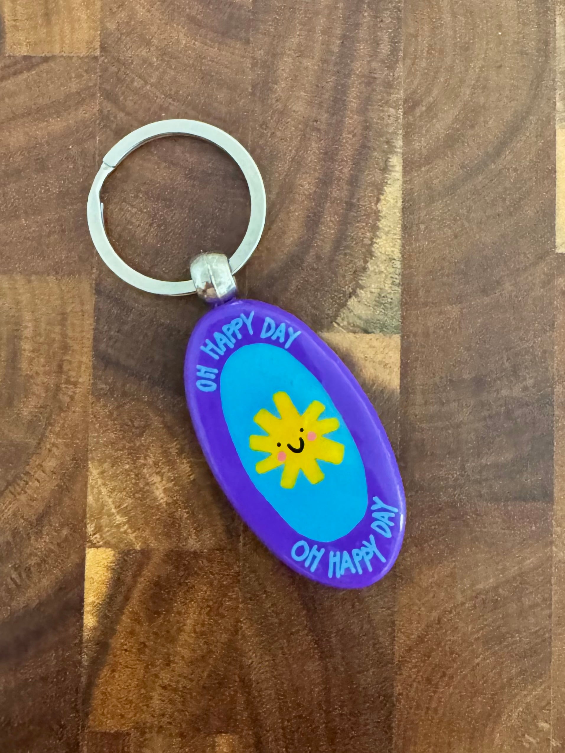 Liebevoll handbemalter Holz-Schlüsselanhänger | verschiedene Designs | versiegelt | kleine Stückzahl