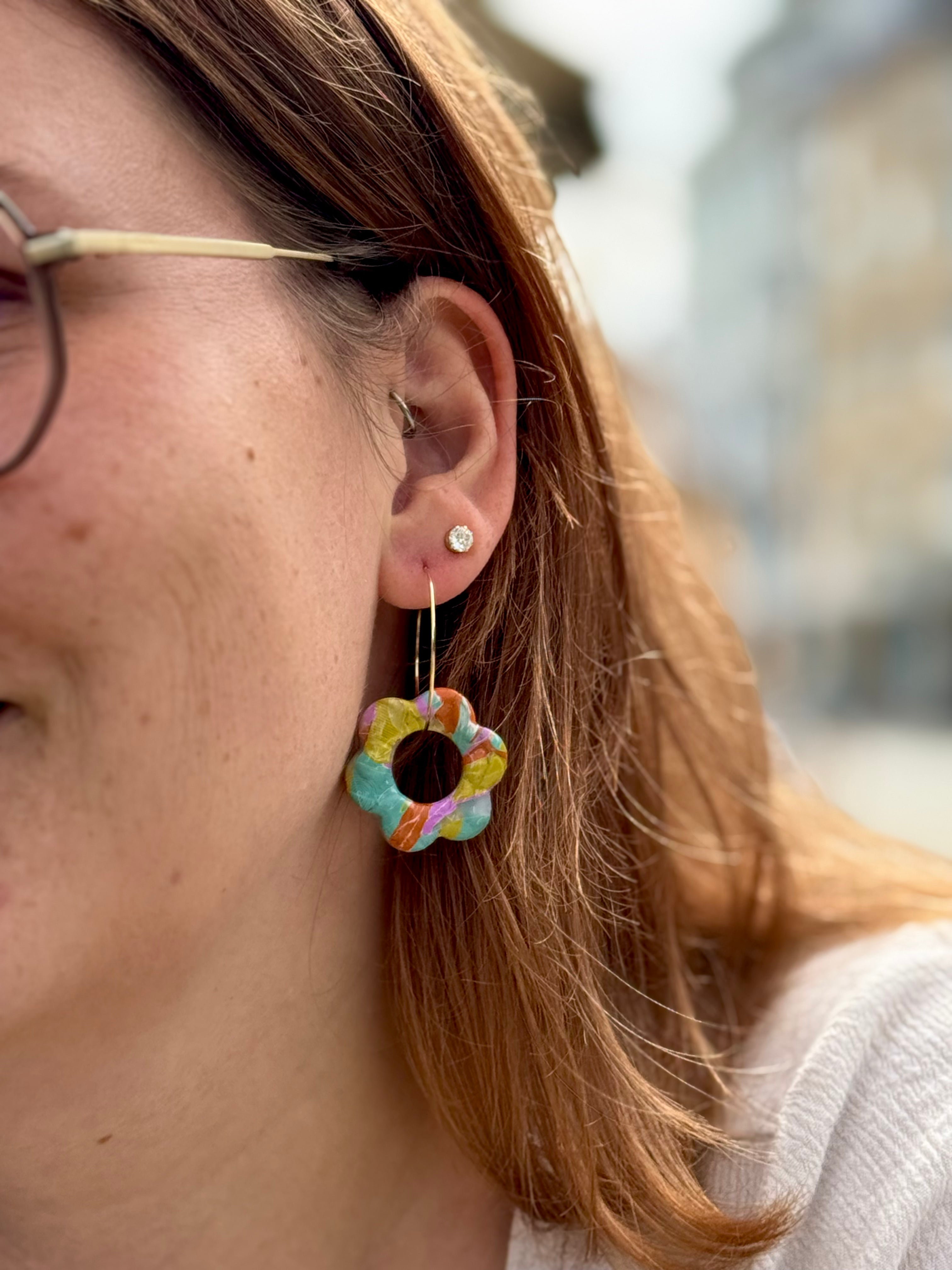 Kaleidoscope Dreams Collection | Statement Ohrringe aus Polymer Clay | Bunt | Geschenkidee