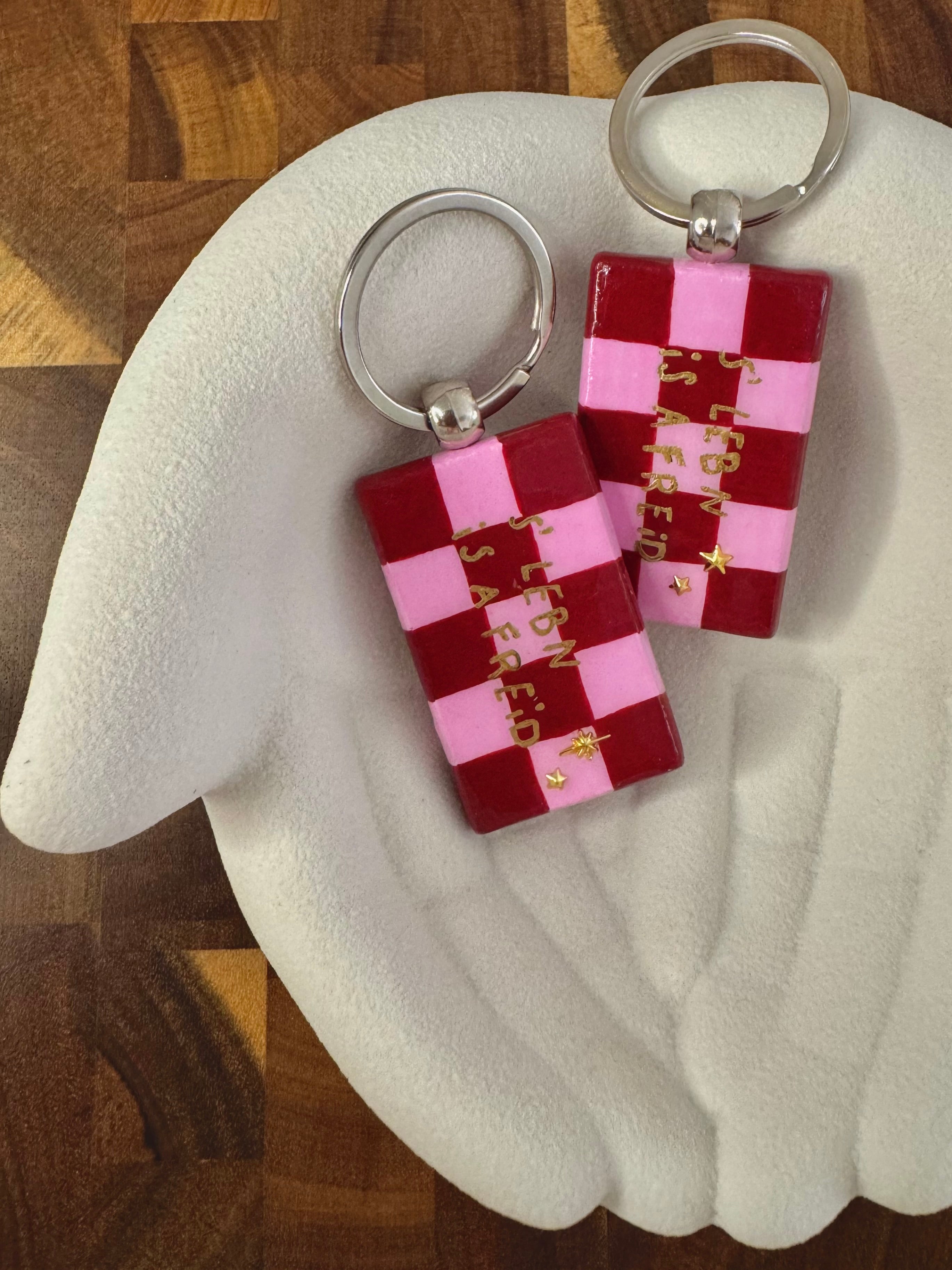 Liebevoll handbemalter Holz-Schlüsselanhänger | verschiedene Designs | versiegelt | kleine Stückzahl