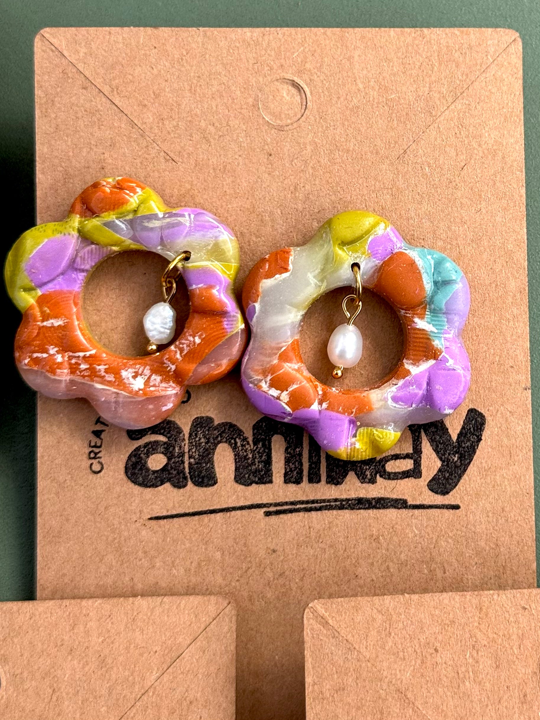Kaleidoscope Dreams Collection | Statement Ohrringe aus Polymer Clay | Bunt | Geschenkidee