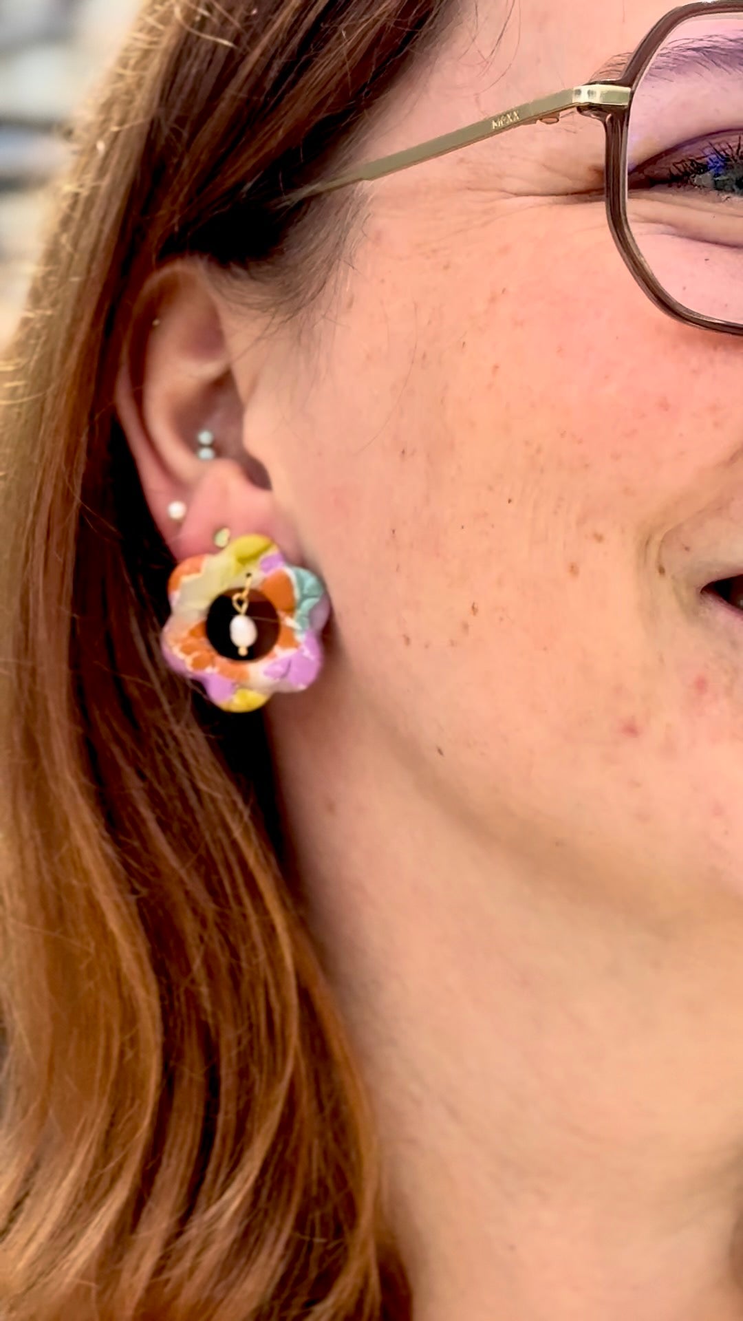 Kaleidoscope Dreams Collection | Statement Ohrringe aus Polymer Clay | Bunt | Geschenkidee