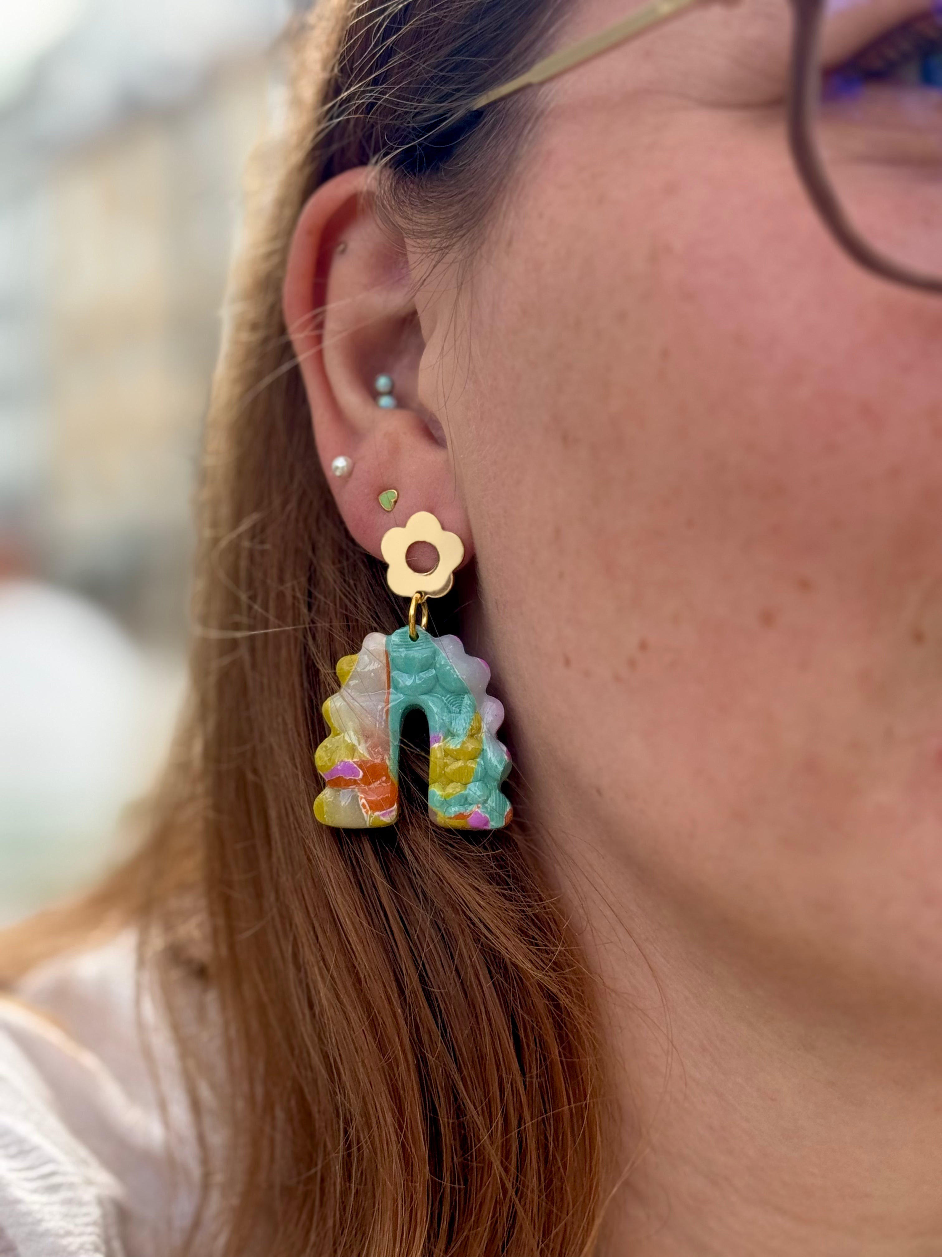 Kaleidoscope Dreams Collection | Statement Ohrringe aus Polymer Clay | Bunt | Geschenkidee