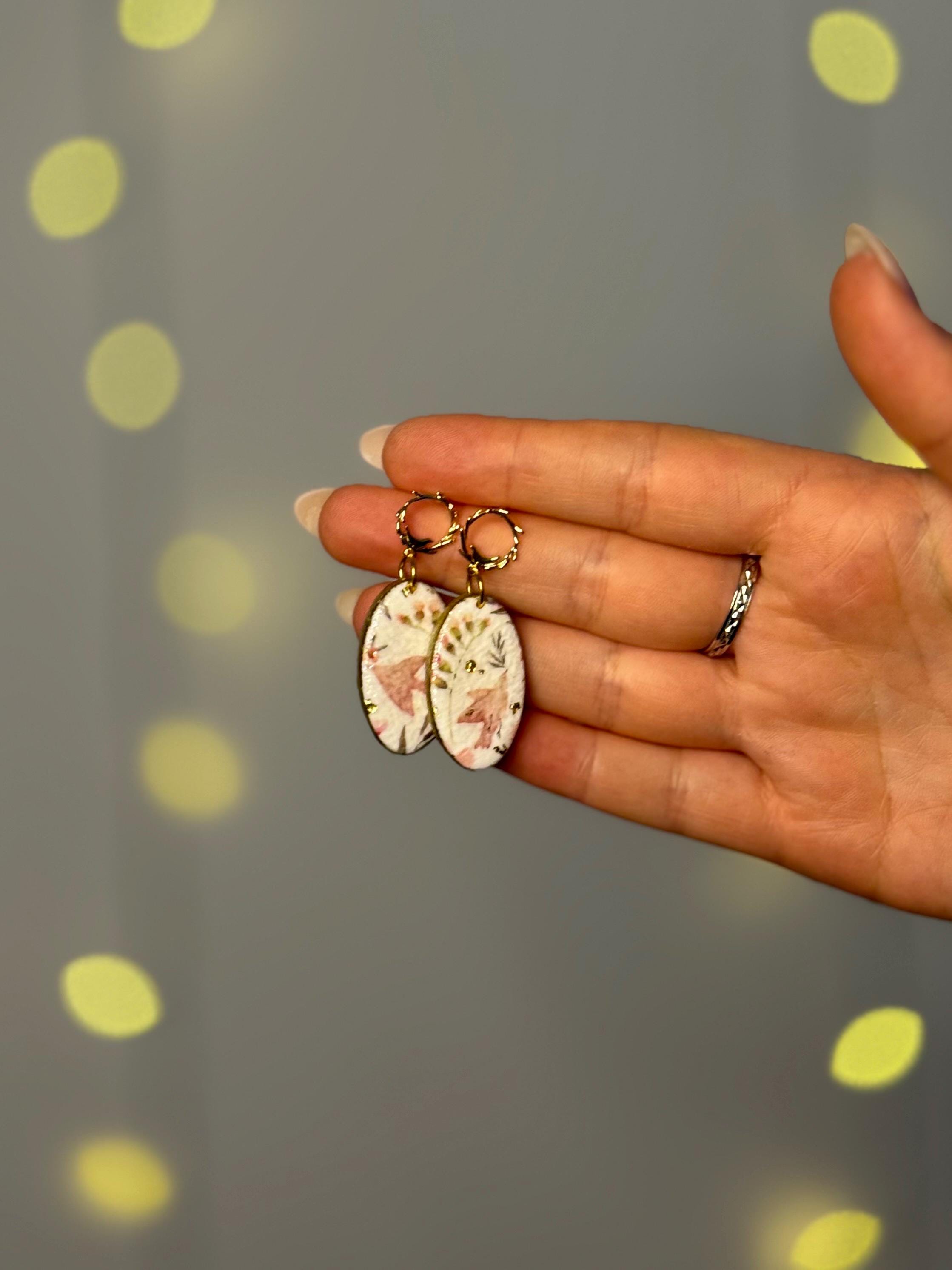 Doves & Flowers Collection | Statement Ohrringe aus Polymer Clay | Creative Studio Anniway | Geschenkidee